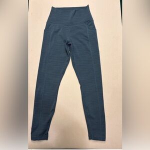 Casual Rib High-Waisted Blue Leggings size S
